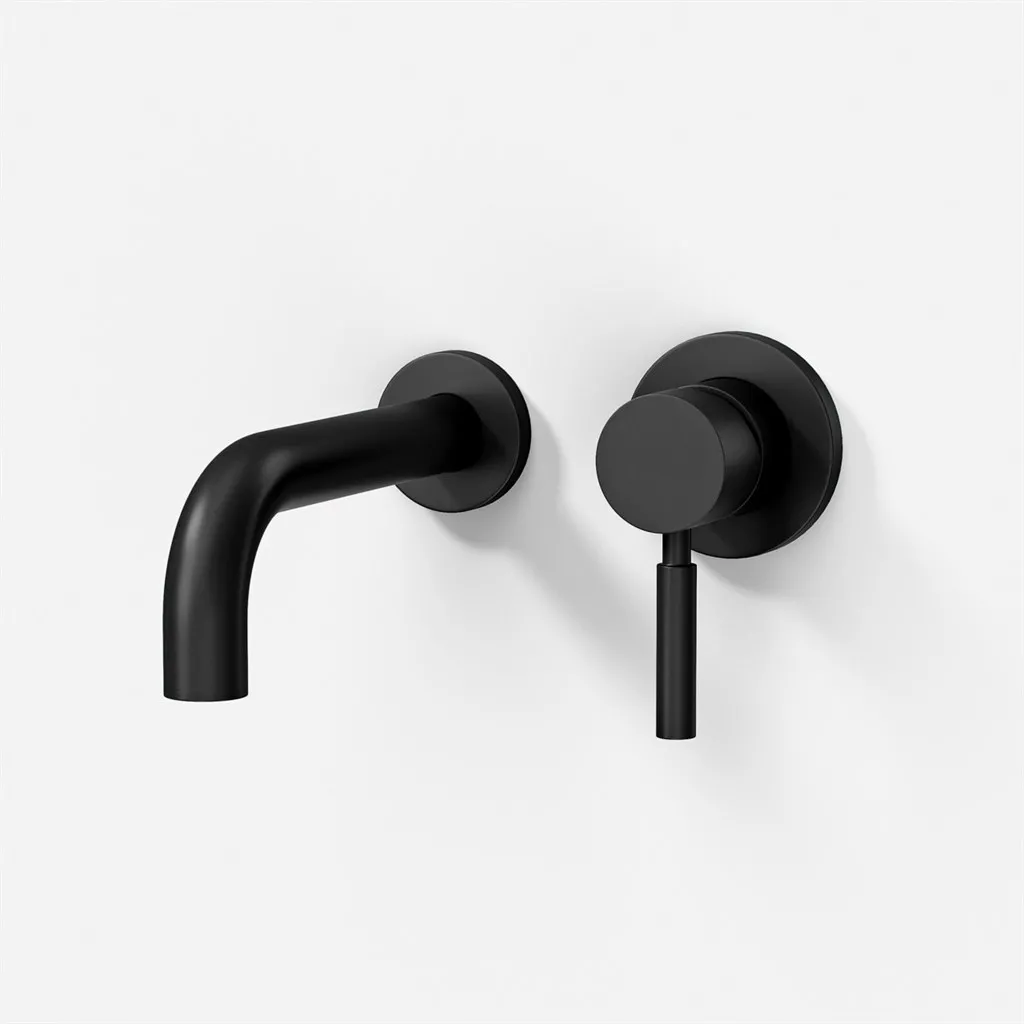 Semplice SHV102 - Tvättställsblandare, 22 cm pip, mattsvart