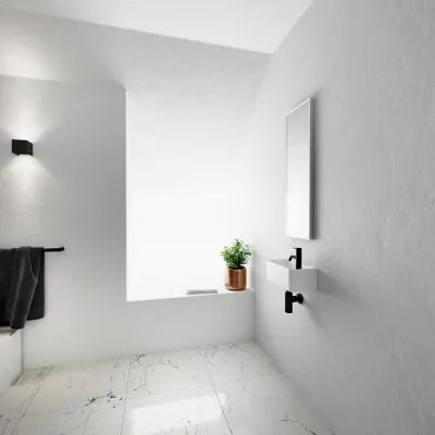 Coco 1L - Tvättställ 36x18 cm, Matt Vit SolidTec®