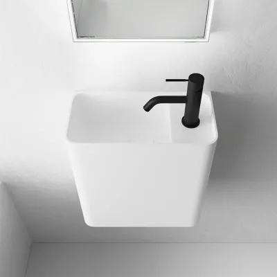 Coco 2L - Tvättställ 36x18 cm, Matt Vit SolidTec®