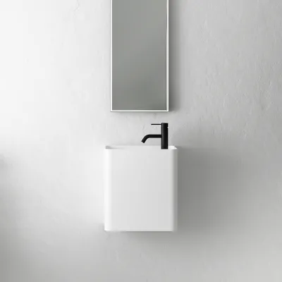 Coco 2L - Tvättställ 36x18 cm, Matt Vit SolidTec®