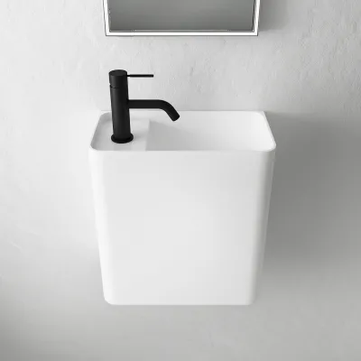 Coco 2R - Tvättställ 36x18 cm, Matt Vit SolidTec®