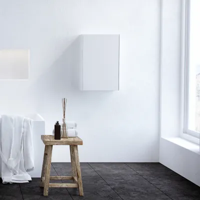 Copenhagen Block BHC4160 - 40x15x60 cm Väggskåp, Matt vit