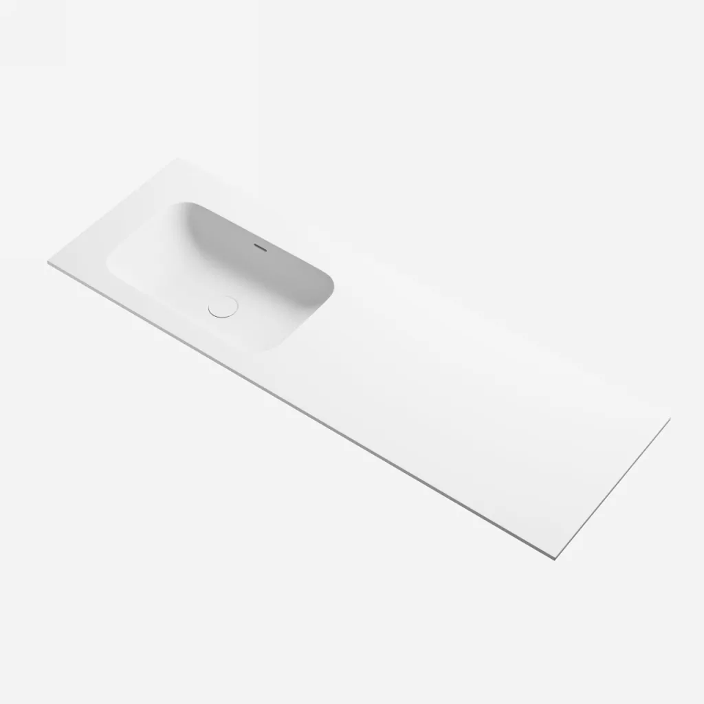 Pulcher® Soft 140L - Bänkskiva för tvättställ 140x46