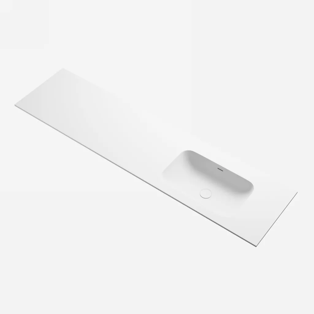 Pulcher® Soft 180R - Bänkskiva för tvättställ 180x46