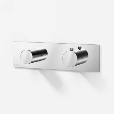 Nostromo G572B S14 - Termostatduschset DeLuxe Ø30 cm. EasyClean, Wall, Chrome