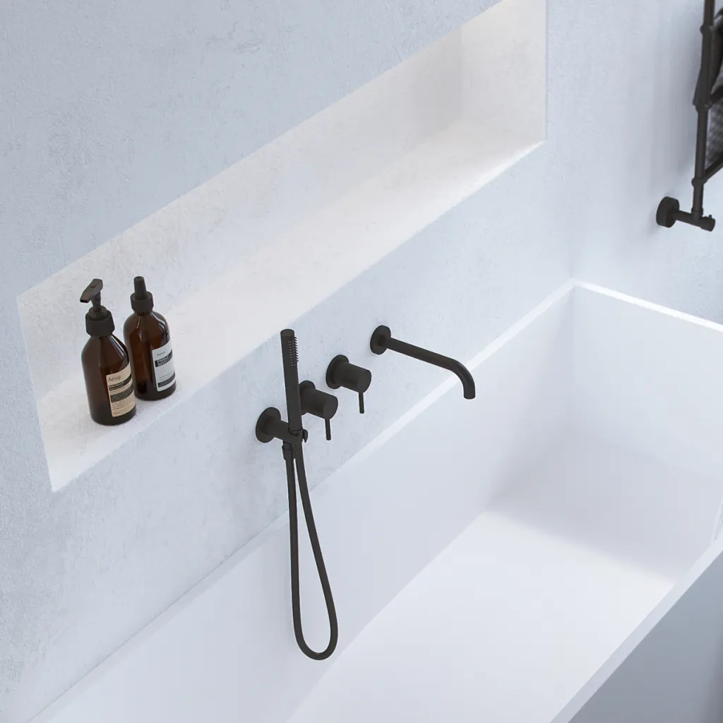 Semplice SBR801 - Duschset, matt svart