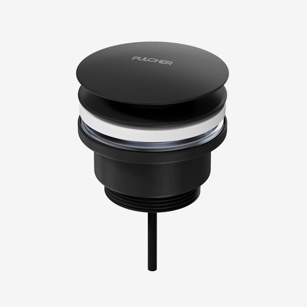 Pulcher Semplice Fly 1¼” - Universal bottenventil, mattsvart