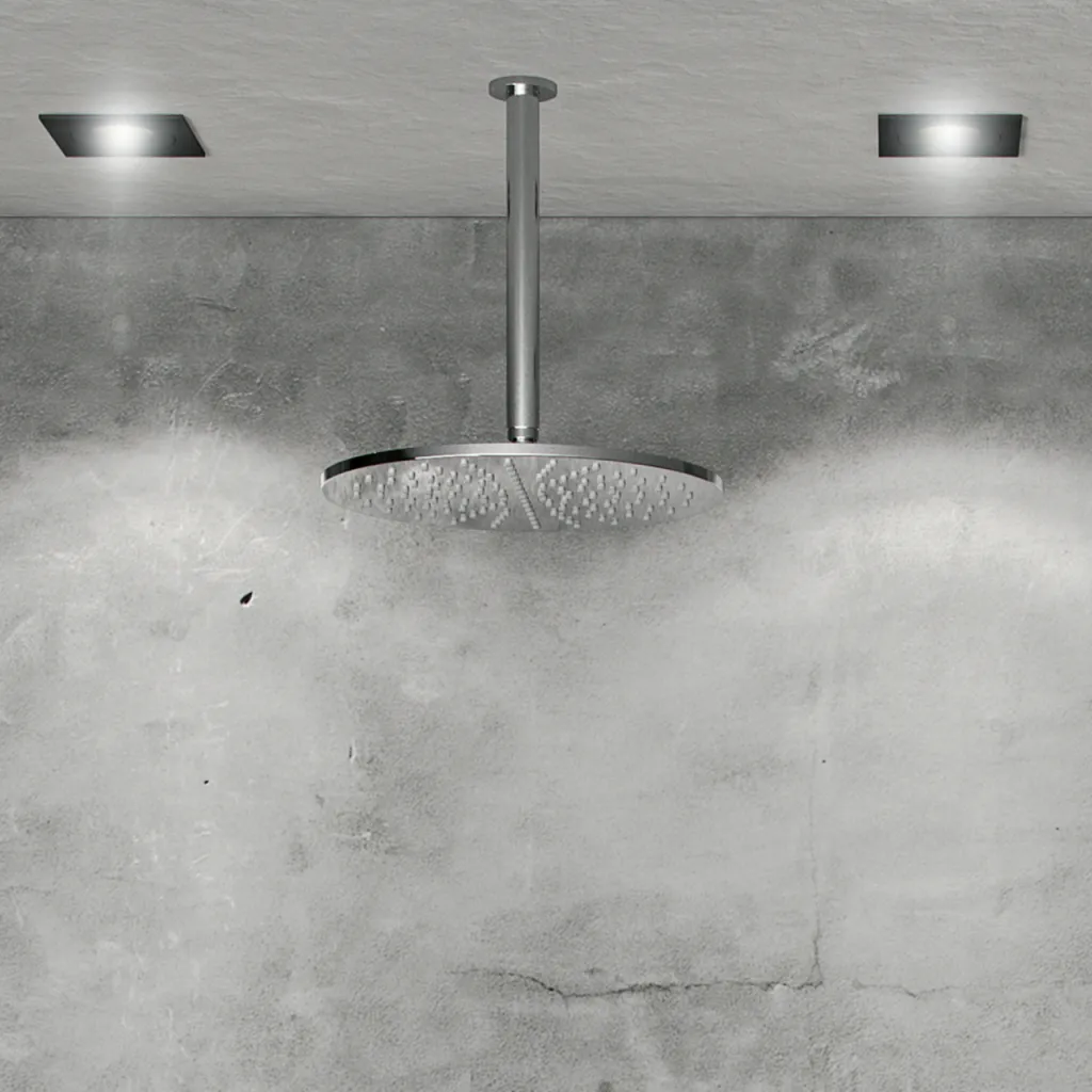 Classwell C18 S04 - Termostatset XL Rain DeLuxe Ø30 med rör från tak, Krompolerad