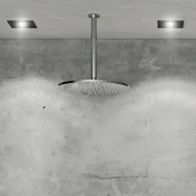 Classwell C18 S04 - Termostatset XL Rain DeLuxe Ø30 med rör från tak, Krompolerad