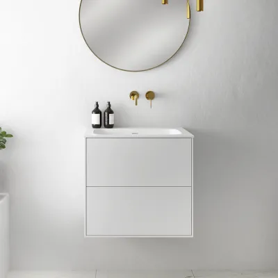 Pulcher Mood 60 Soft - Badrumsmöbel 60x46 cm, matt vit med SolidTec® handfat