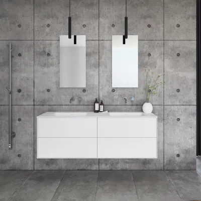 Pulcher Mood 160D Soft - Badrumsmöbel 160x46 cm, Mathvid m/ SolidTec®. tvätta