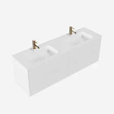 Pulcher Mood 160D Soft - Badrumsmöbel 160x46 cm, Mathvid m/ SolidTec®. tvätta