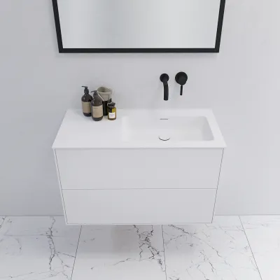 Pulcher Mood 90R Soho - Badrumsmöbel 90x46 cm, Mathvid m/ SolidTec® handfat
