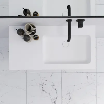 Pulcher Mood 90R Soho - Badrumsmöbel 90x46 cm, Mathvid m/ SolidTec® handfat