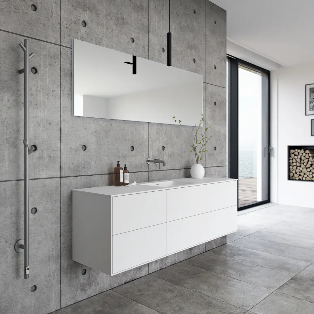 Pulcher Mood 180 Soho - Badrumsmöbel 180x46 cm, mattvit med SolidTec® handfat