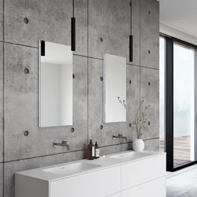 Pulcher Mood 180D Soho - Badrumsmöbel 180x46 cm, Mathvid m/ SolidTec® handfat